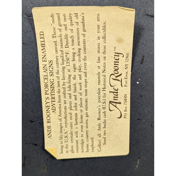 Morton Salt Vintage Porcelain Enamel Metal Sign When It Rains It Pours with COA - Picture 3 of 3